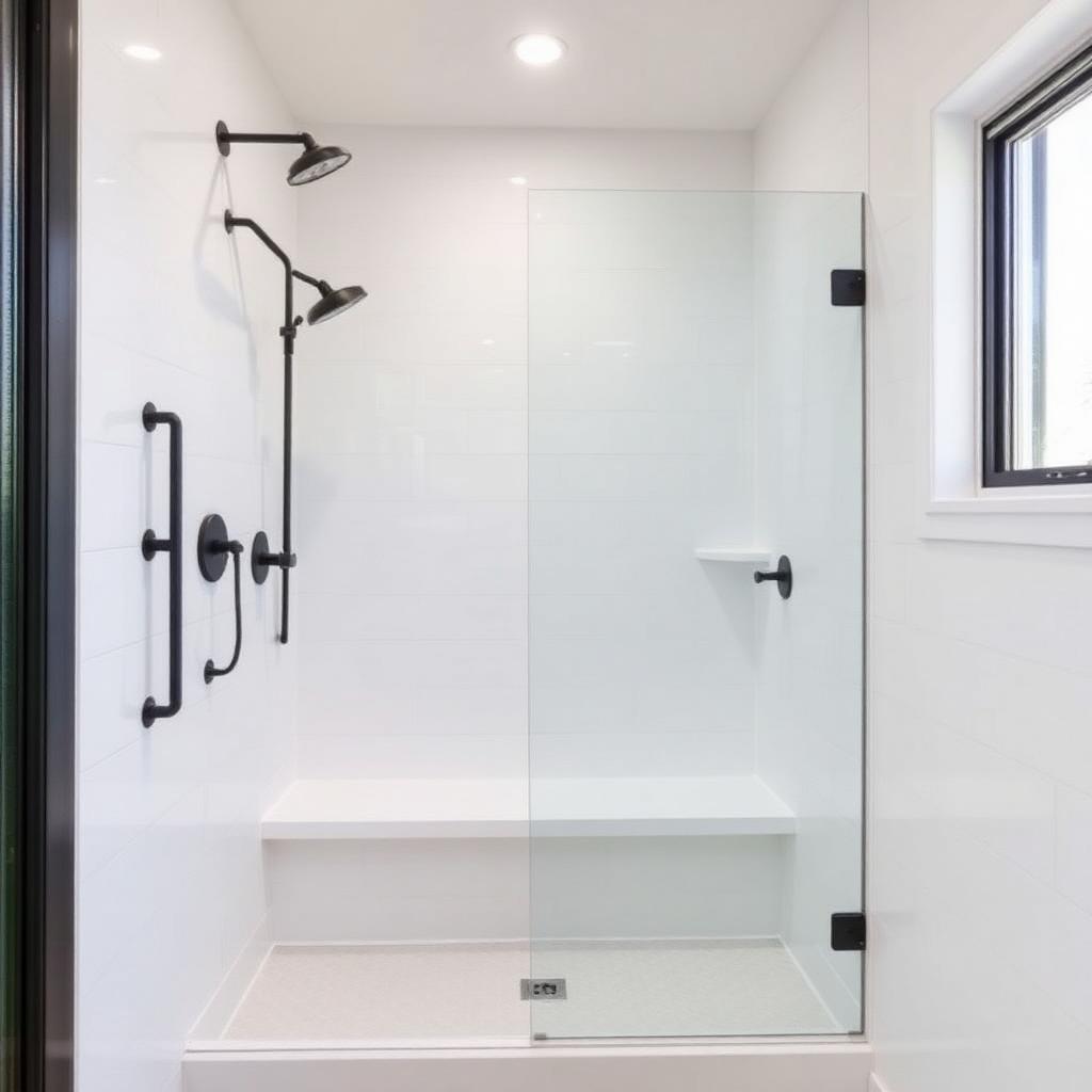 1990s tub converted to walk-in shower — after in Scottsdale