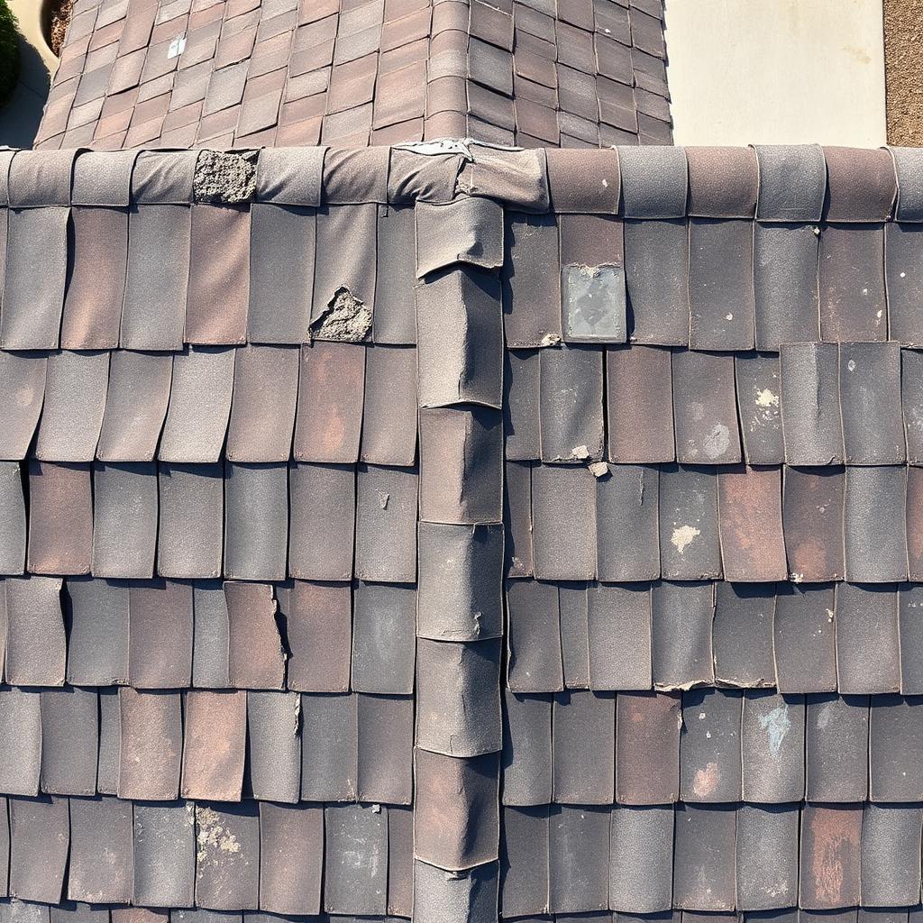 Asphalt shingle re-roof — GAF system — before in Peoria — Vistancia