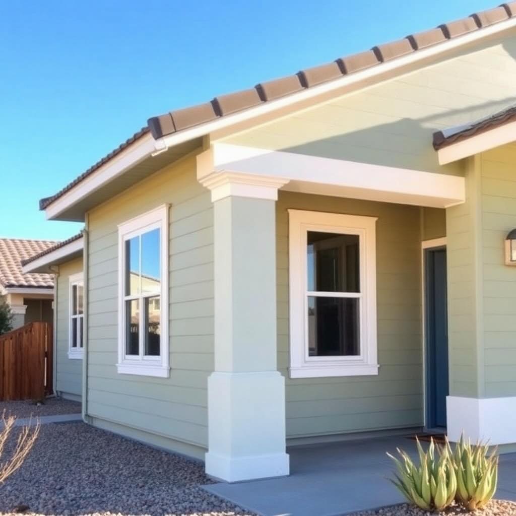 Peeling wood re-sided with James Hardie® — after in Tempe
